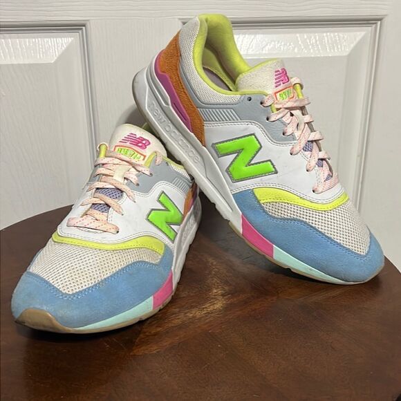 🔥🔥 NEW BALANCE  997H Sneakers WHITE PASTEL MULTI Women 11 - EXCELLENT - Rare! - Picture 1 of 14